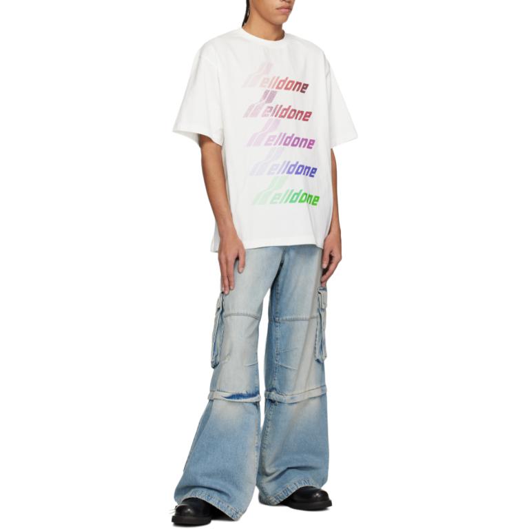 WE11DONE Multi Logo T shirt WDTT125765UWH