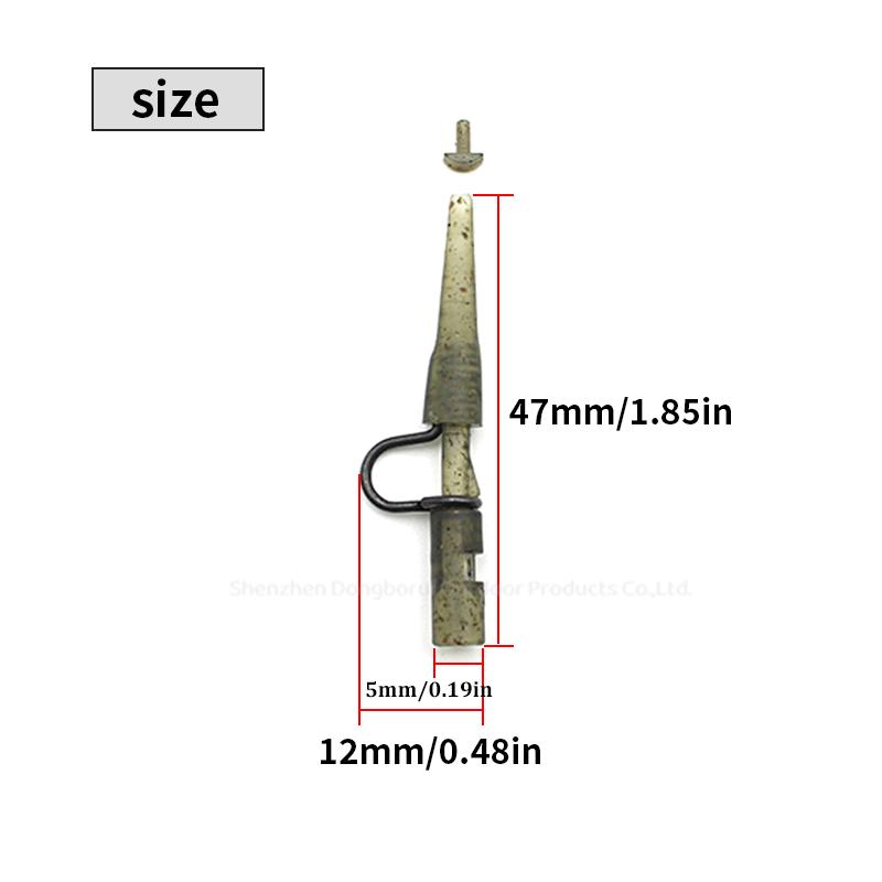 6pcs Carp Fishing Accessories Heavy Duty Clip With Pin Tail Rubber For Heavy Leads Over 200g With All Size 8 Swivels Carp End Tackle