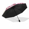 1pc Hello Kitty Automatic Opening Folding Umbrella - Portable 3-Fold Design with Iron Frame, Perfect for Festivals, Travel, Daily Use, and Gifts.D075