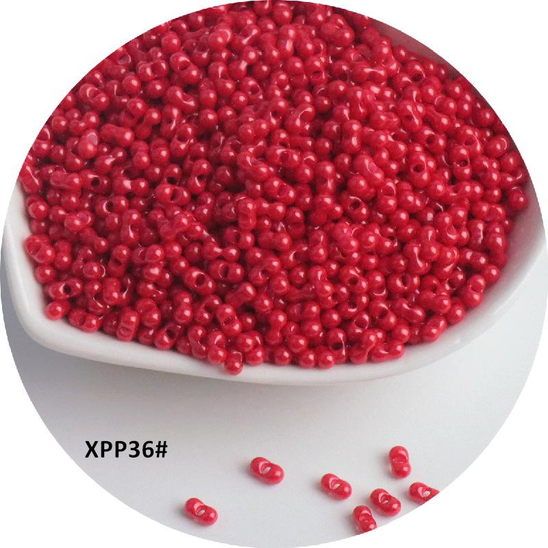 2x4mm Solid Color Glass Peanut Beads for DIY Jewelry & Hair Accessories