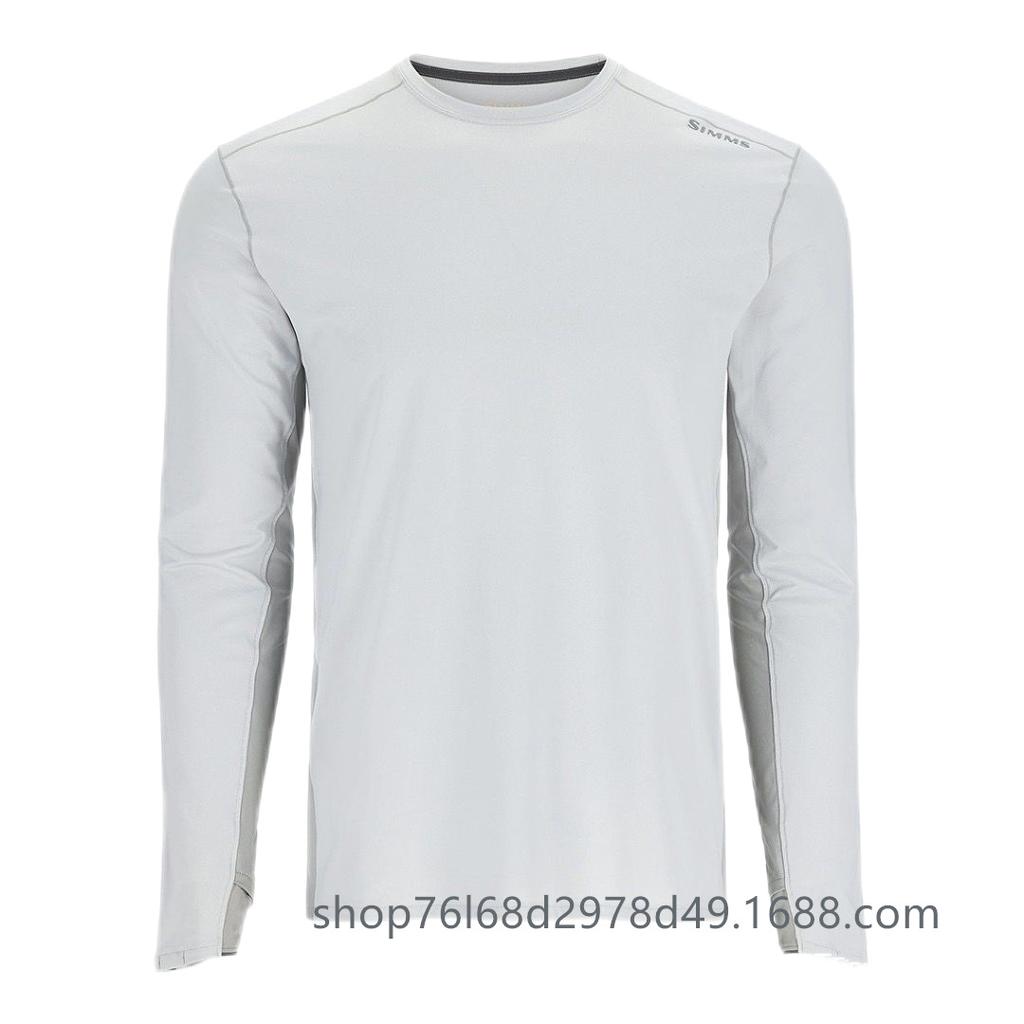 SIMMS Fishing Suit Luya Long-sleeved Crew Neck T-shirt Men's Summer Sunscreen Suit UPF50 Quick-drying Breathable Fishing Suit