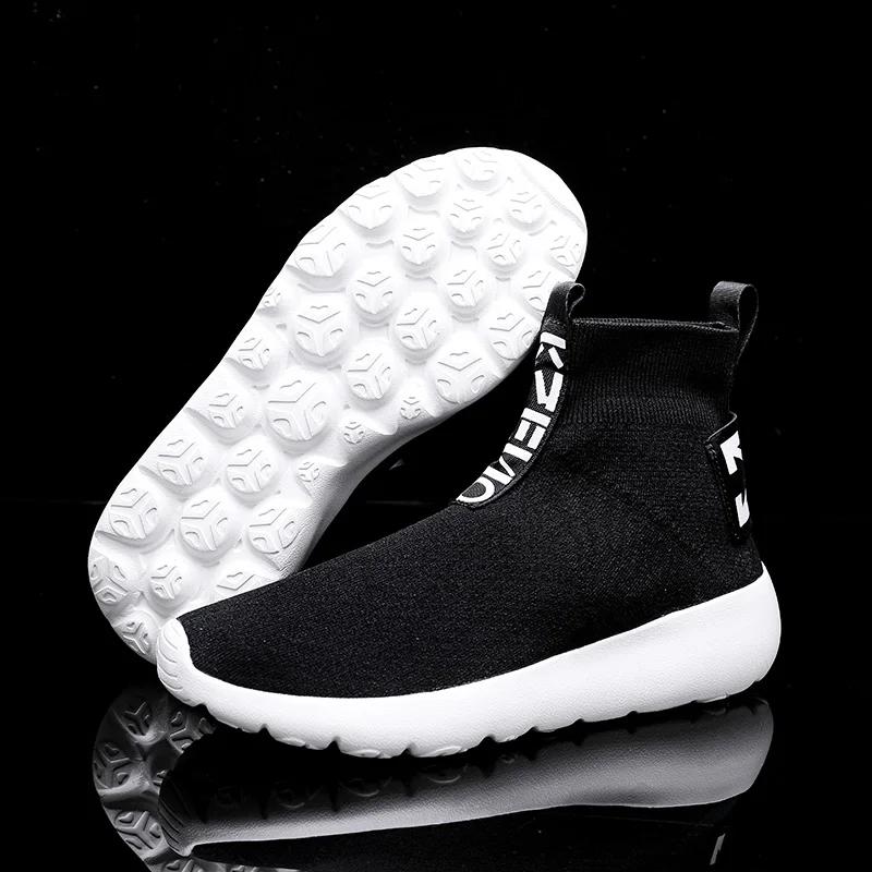 Socks Sneakers Men Knit Upper Breathable Sport Shoes Sock Boots Man Shoes High Top Running Shoes for Men