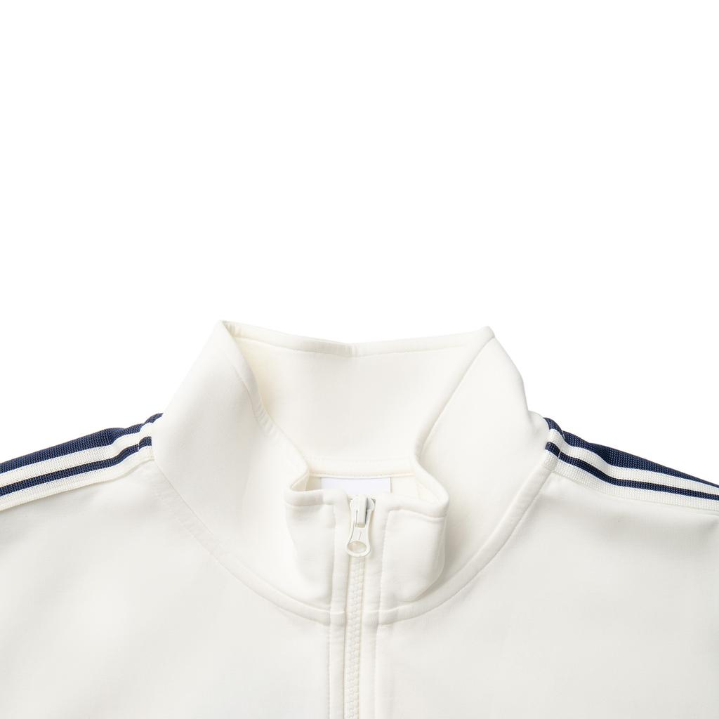 Li-Ning Sports Trend Series Simple Letter Stripe Stand Collar Zipper Loose Versatile Cardigan Sweatshirt Women sweatshirt AWDV930-3