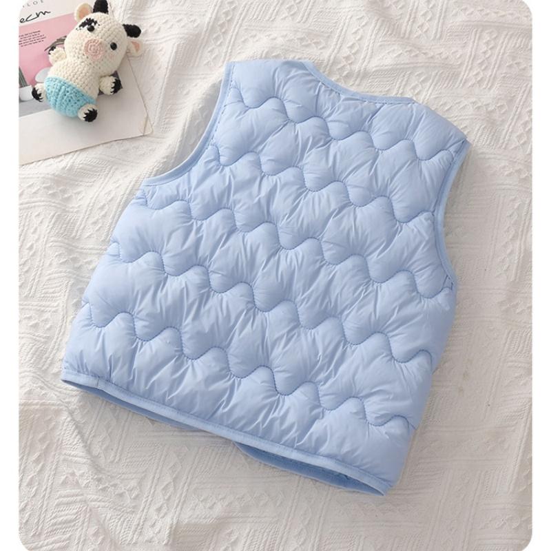 Kinder Warme Weste Winter Mädchen Jungen Verdicken Weste Oberbekleidung Kinder Teens Baumwolle Einfarbig Jacken Weste für 1-6 Jahre