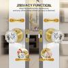 Privacy Crystal Door Knob, Gold Vintage Crystal Door Knob with Privacy Lock, Glass Doorknob Interior for Bathroom, Bedroom, Satin Brass