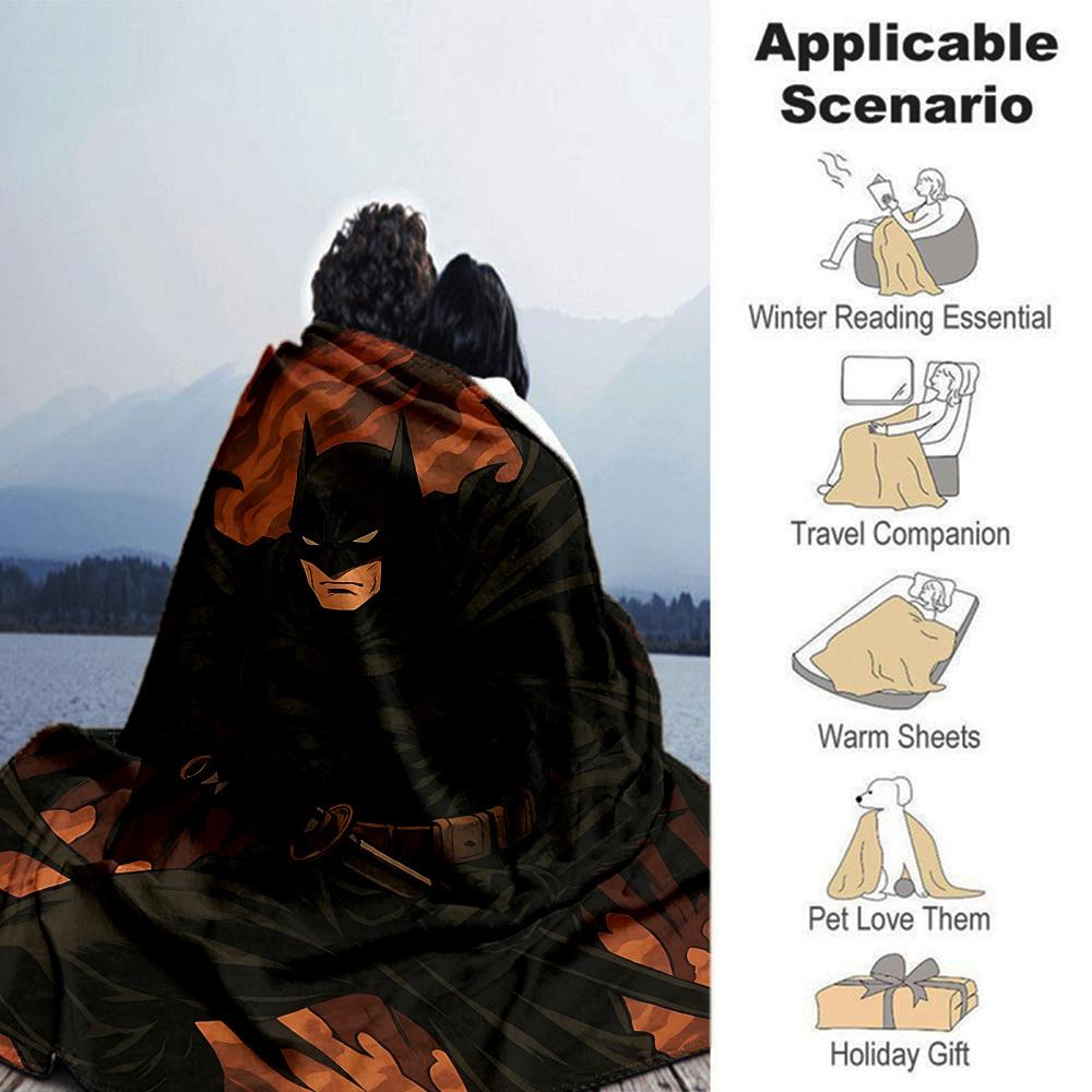 1pc Batman, Samurai Flannel Blanket Soft Warm Throw for Home, Office, Travel, All-Season Cozy Bedding GiftL1257