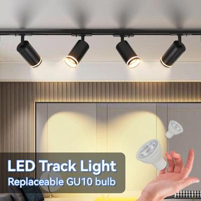 GU10 Track Light Set No Bulb Led Spotlight 110-265V Track Lighting Lamp Clothing Store Shop Kitchen Home Decor Indoor Lighting Fixture
