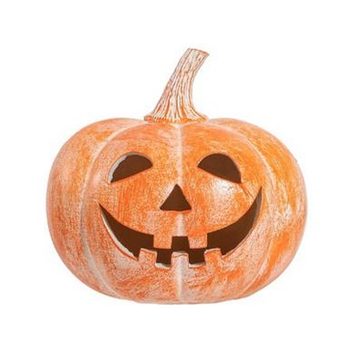 Handcrafted Pumpkin Ornament for Halloween and Fall Designed for Indoor Display with Hollow Center for LED Lights