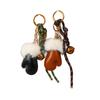 Fashion Personality Plush Cute Small Gloves Pendant Accessories Bell Braided Rope Bag Pendant Keychain
