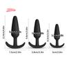 Soft Silicone Anal Plug 3 Sizes Butt Plug Bullet Vibrator Stimulator Adult Sex Toy for Men/Women Anal Prostate Massager for Gay