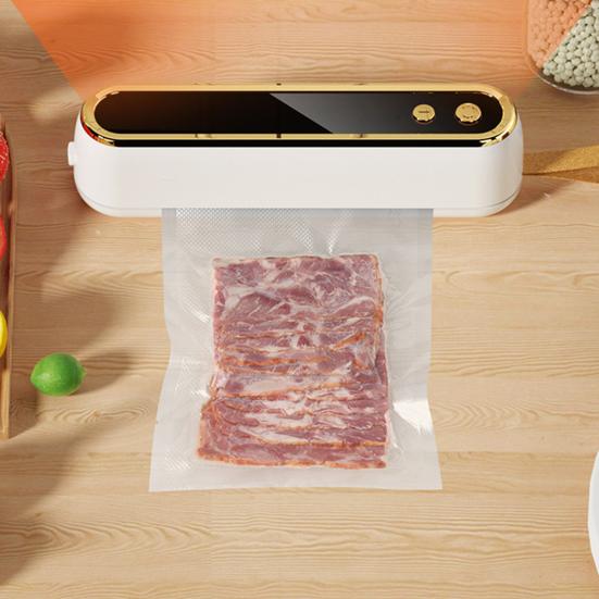 Portable Vacuum Sealer Machine, USB Food Bag Sealer with Cutter & Magnetic Bottom, Quick Seal Machine for Sous Vide Snacks