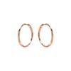 Boucles d'oreilles - LUXENTER - Riyu - Or jaune 18k - Zircone rouge - Dormeuse 37,4×22 mm