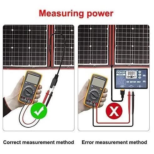 DOKIO 150W Kit Panneau solaire pliable portable monocristallin avec 2 ports USB Pour Plein air30