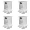 4X White Bird Feeders Automatic Parrot Feeder Drinker Seed Food Container Cage For Small And Medium Parakeets