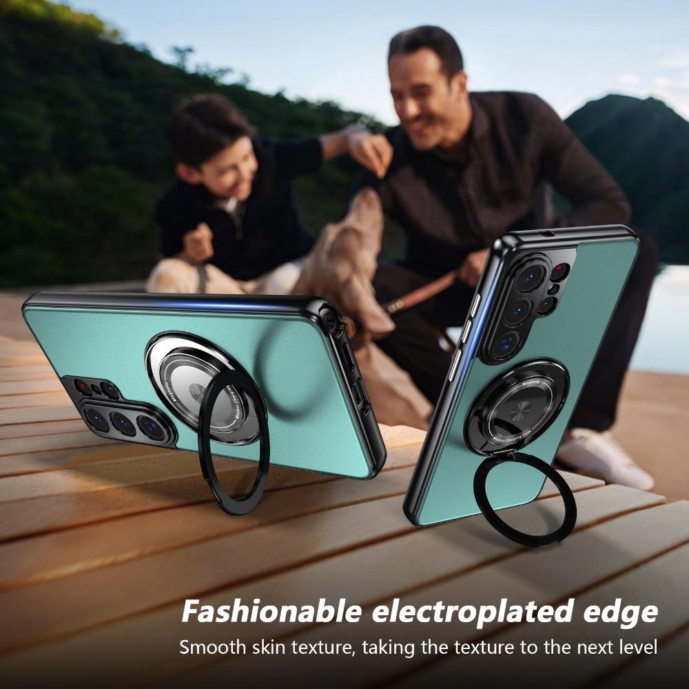 High-End Business 360° Drehbarer Halter Magnetische Handyhülle Für Samsung Galaxy S26 Ultra S26 Plus Objektiv Anti-Fall Schutzhülle