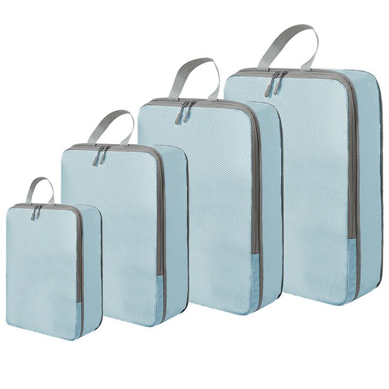 Waterproof Organizer Bags Suitcase Clothes Organizers Handbag Travel Bag 4 Piece Set Portable Travel Compression Packing Cubes Bag