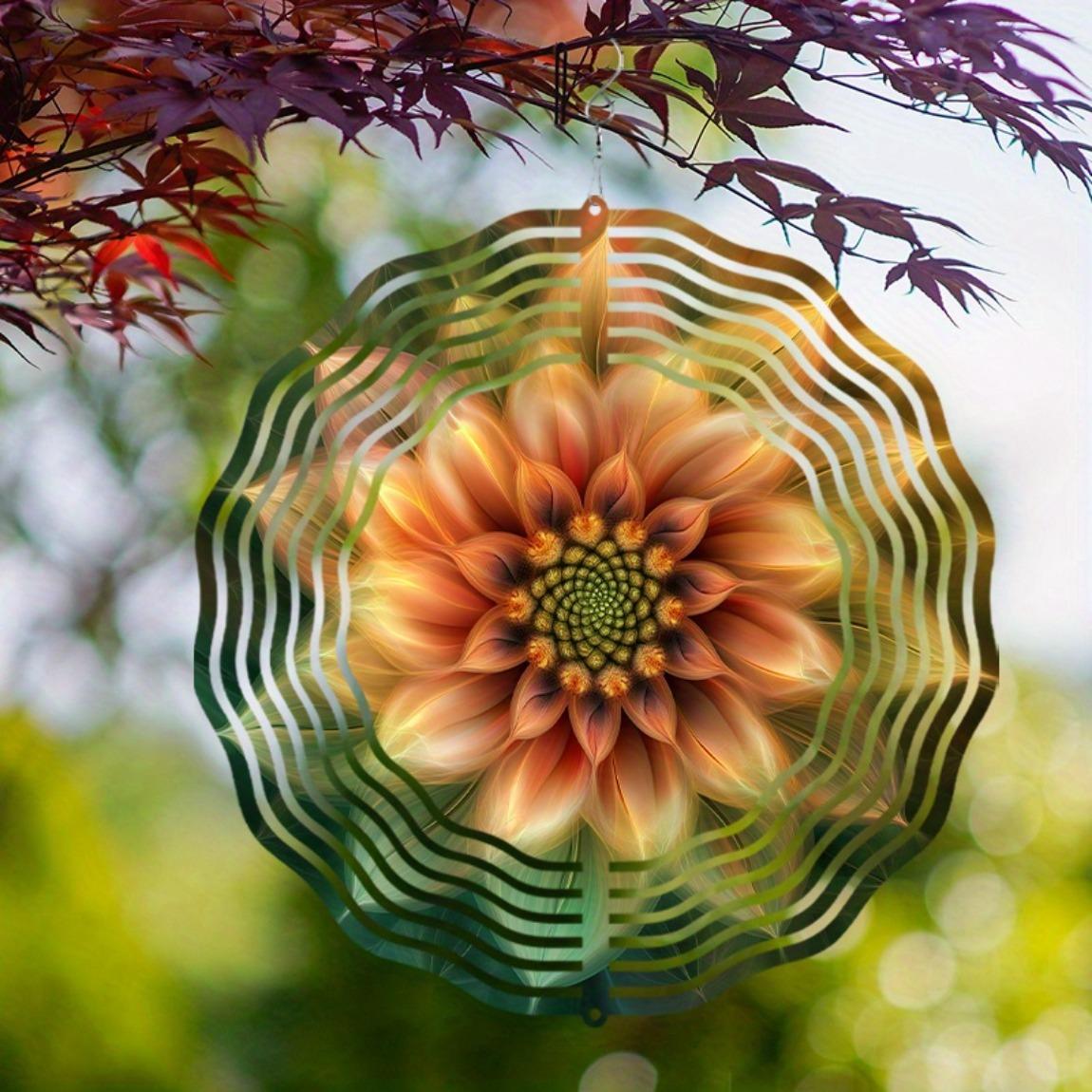 

10 Inch Hanging Wind Chime with 360 Degree Hook Dynamic Outdoor Decor for Garden Lawn Patio Spring Summer Gift for Friends Family 01A