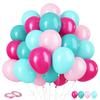 Set di 60 palloncini in lattice da 12 pollici rosa blu viola oro con coriandoli, adatto per matrimoni, compleanni, feste popolari