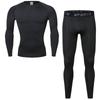 Autumn and Winter Plush Sportswear Set for Men Outdoor Skiing, Running, Speed Drying, Tight Fitness Clothing, Undercover, Warm Underwear