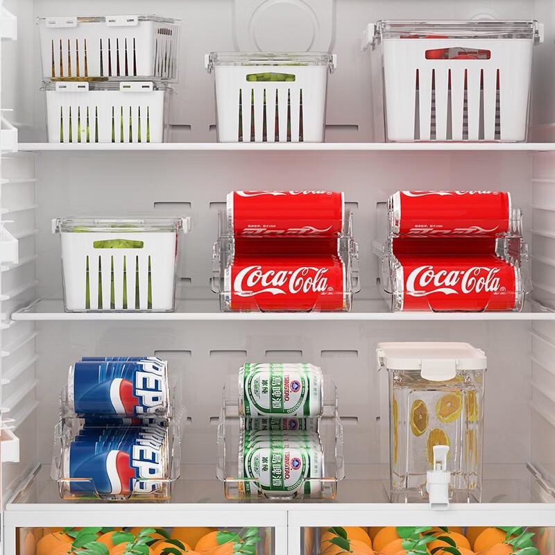 ZISIZ Japanese Double-Layer Refrigerator Can Organizer