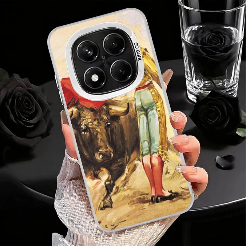 

Bullfight Bull Fighter Matador Soft Phone Case for Samsung Galaxy S24 S25 FE S26 Edge S23 Ultra S22 Plus S21 + Shockproof Cover Redmi Note 15 4G