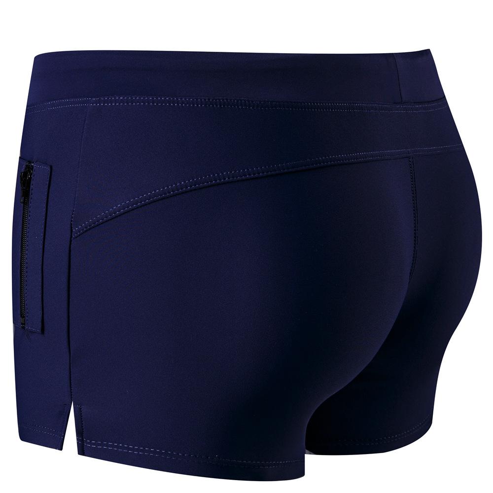 Swimwear JOCKMAIL Solid Color Men's Low-Rise Swim Shorts Flat Angle Drawstring Non-Slip with Convenient Zippered Pouch Trunsk
