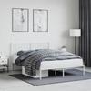 VidaXL Metal Bed Frame with White Headboard 140x190 Cm 374486