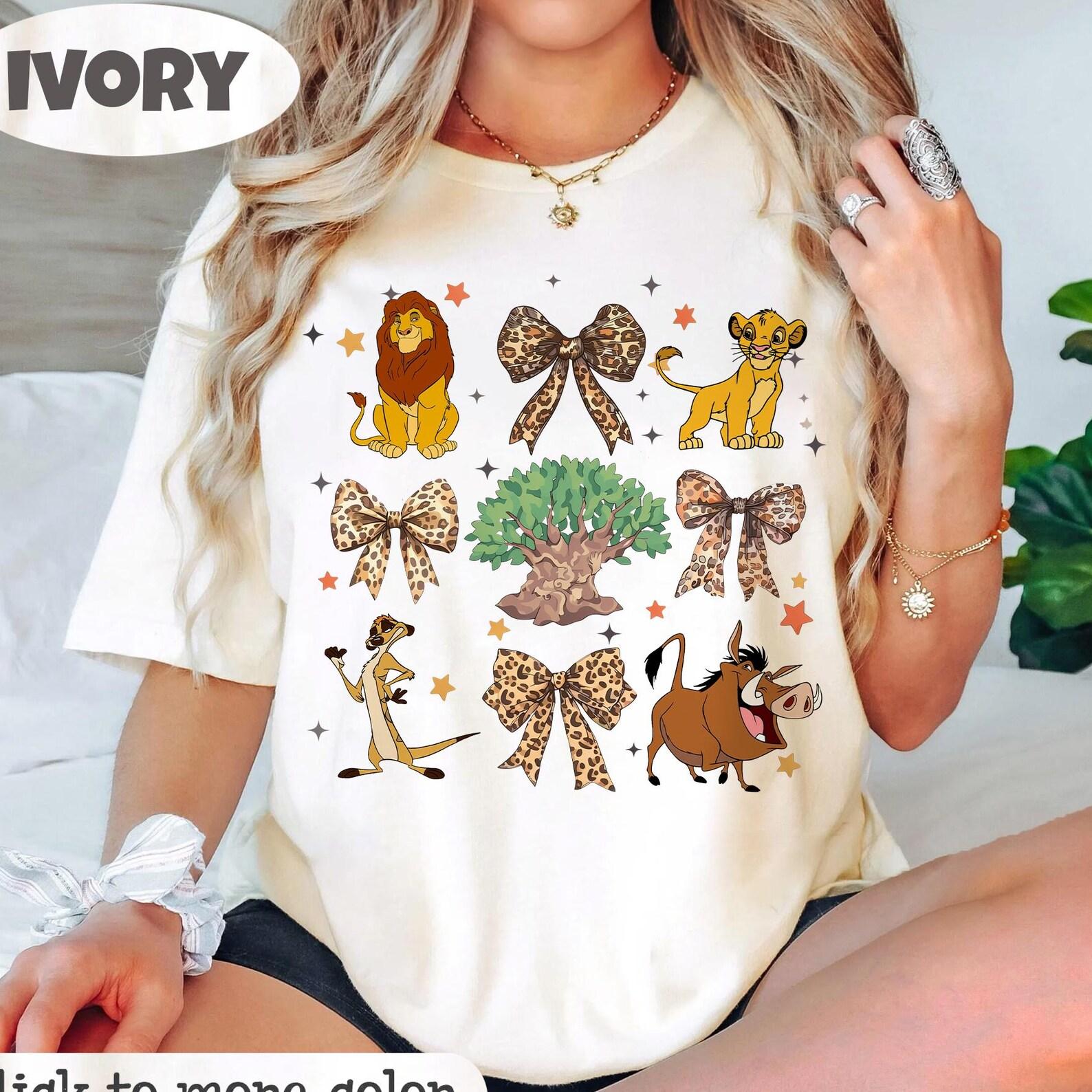 Vintage Coquette Bows The Lion King Leopard Animal Kingdom Shirt, Disney Family Vacation shirt, Disney Safari Mode Let s Get Wild Tee 100