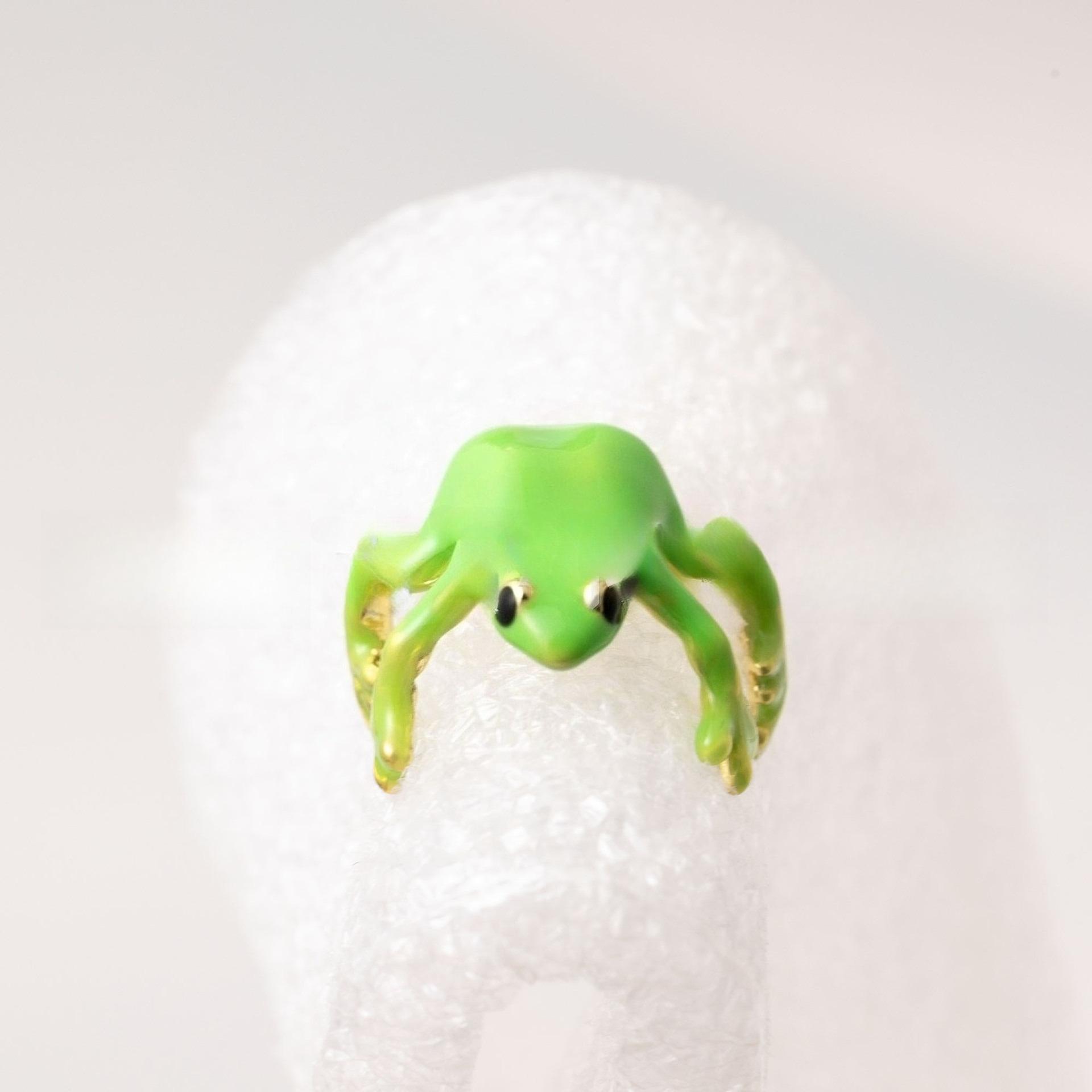 

Tree Frog Ring - Personalized and Cute Frog Opening Adjustable Ring