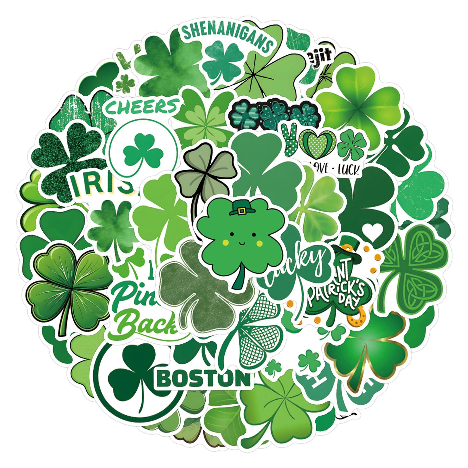 

55 St Patrick Four-leaf Crust Graffiti Stickers Decorative Scooter Laptop DIY Stickers