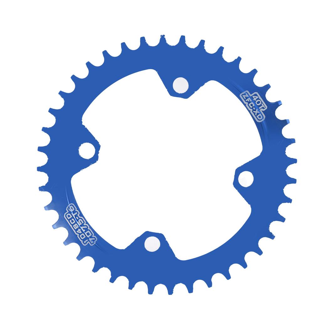 FMFXTR Bicycle Single Chainring Bike 104 BCD 40T Round Narrow Wide Chainring for Mountain BicycleBlue