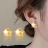 Electroplated 18k Gold Five-Pointed Star Ear Cuffs: European & American Fashion, Women's High-End Niche Design Earrings.