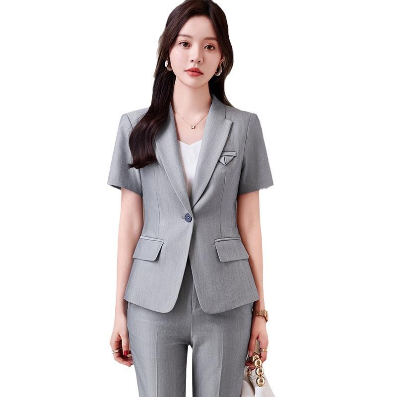 Elegant Women's Slim Fit Business Suit Set for Interviews and Work