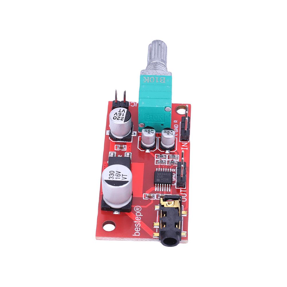 MAX4410 Headphone Amplifier Board DC 3-12V Headset Amplifier Low Power Mini Amp Pre-Amplifier Board Power Preamplifier