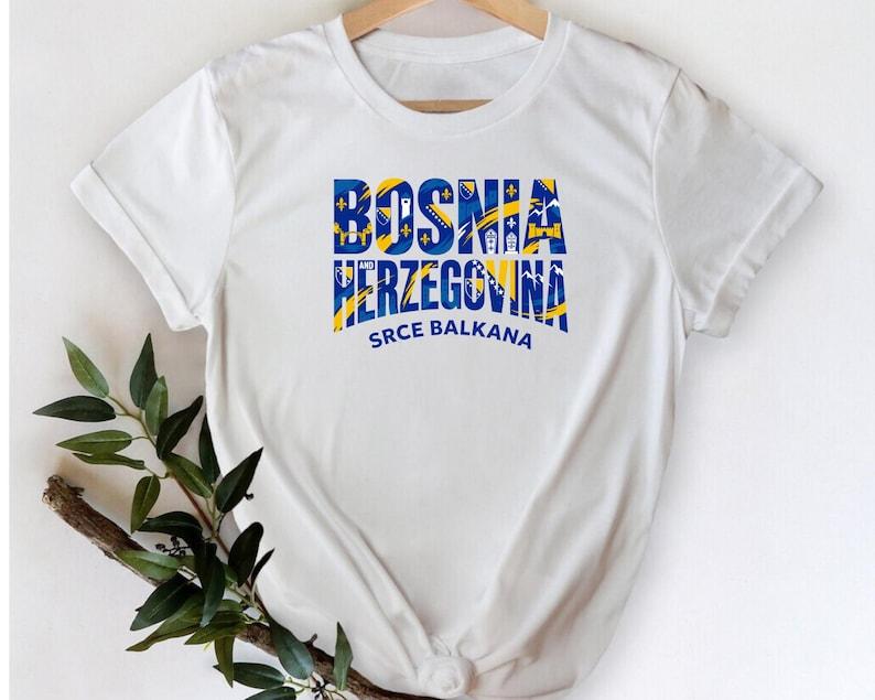 Bosnia and Herzegovina Soccer Shirt, Srce Balkana Fan Tee, Retro Football Pride 2XL