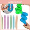 Unterhaltsame DIY Pop Tube Teleskop-Blasebälge Sensorisches Spielzeug für Kinder und Erwachsene