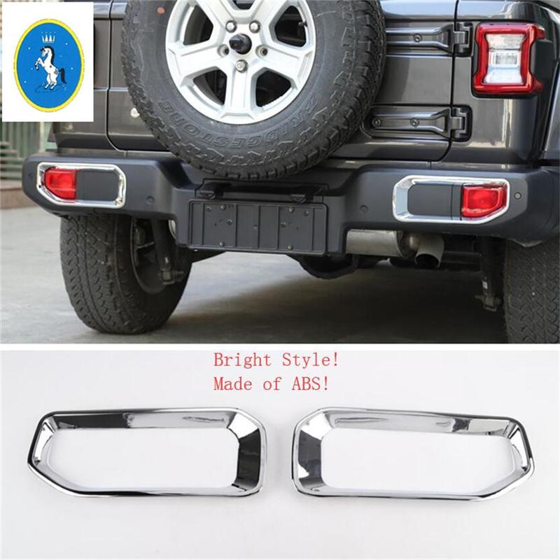 

Auto Accessories Rear Fog Lights Lamp Frame Cover Trim 2 Pcs ABS Fit For Jeep Wrangler JL 2018 - Colorful Kit Decoration Model B