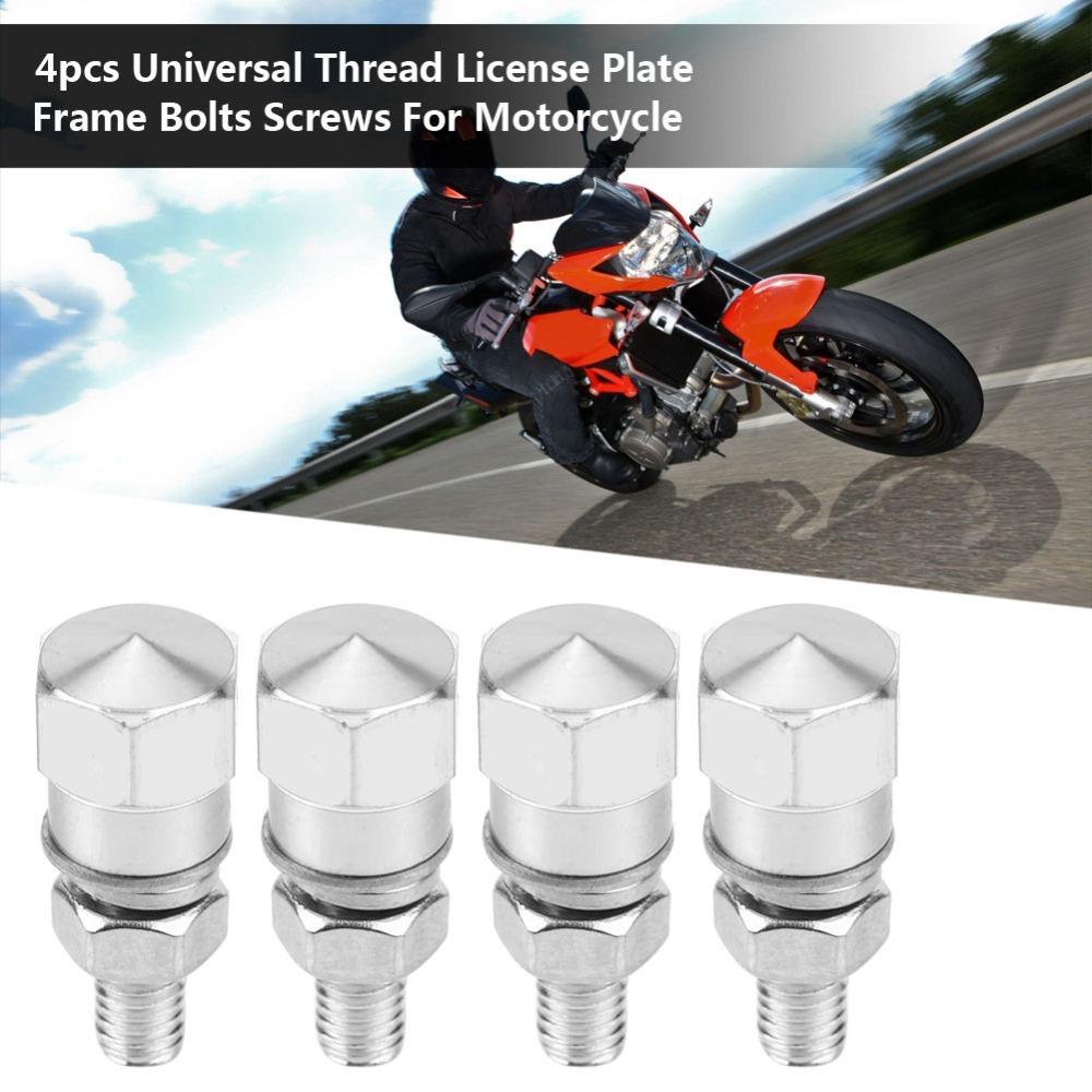 4PCS Aluminum Alloy License Plate Bolts Universal Frame Bolts Mount Screws Car Plate Installation