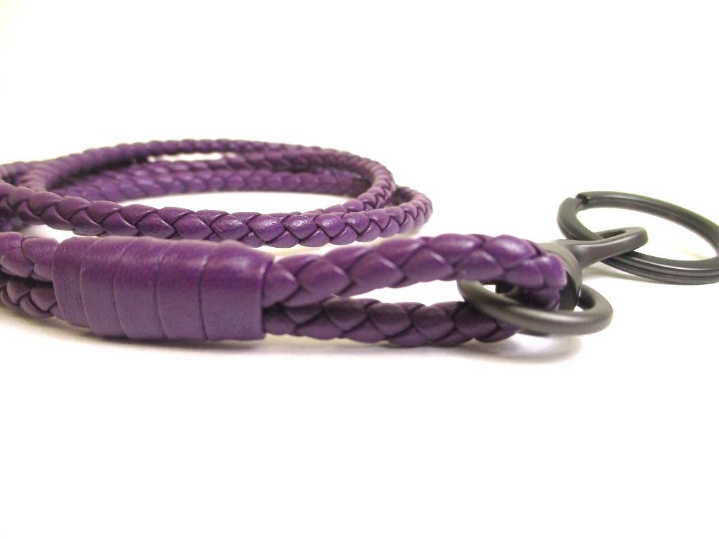 Подлинный ремешок для ожерелья из кожи Intrecciato Purple от BOTTEGA VENETA #a734, восстановленный