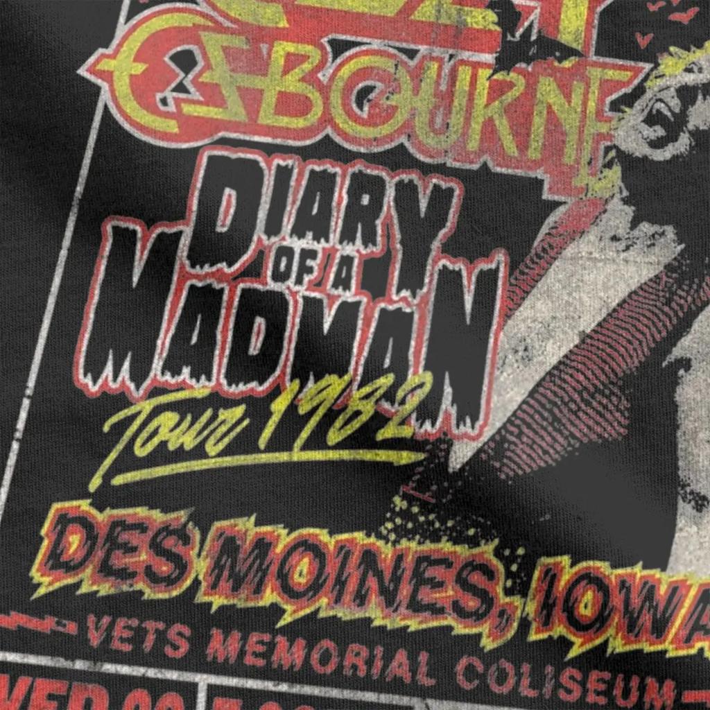 Casualowe na żywo dla wszystkich grup wiekowych Dziennik Ozzy'ego Osbourne'a Koszulki dla mężczyzn Okrągły dekolt Czysta bawełna T-shirt Krótki rękaw T-shirt Duże rozmiary Topy