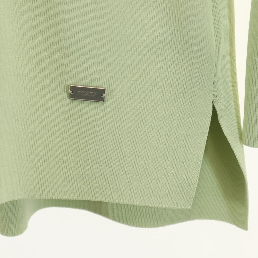 FOXEY made in Japan 7-Minuten-Ärmel V-Ausschnitt Cut 38 Gelblichgrüne Oberteile Damen Gebraucht