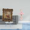 Hand Carved Floral Photo Frame Picture Holder Tabletop Wall Mounted Antique Ballerina Figurine Resin