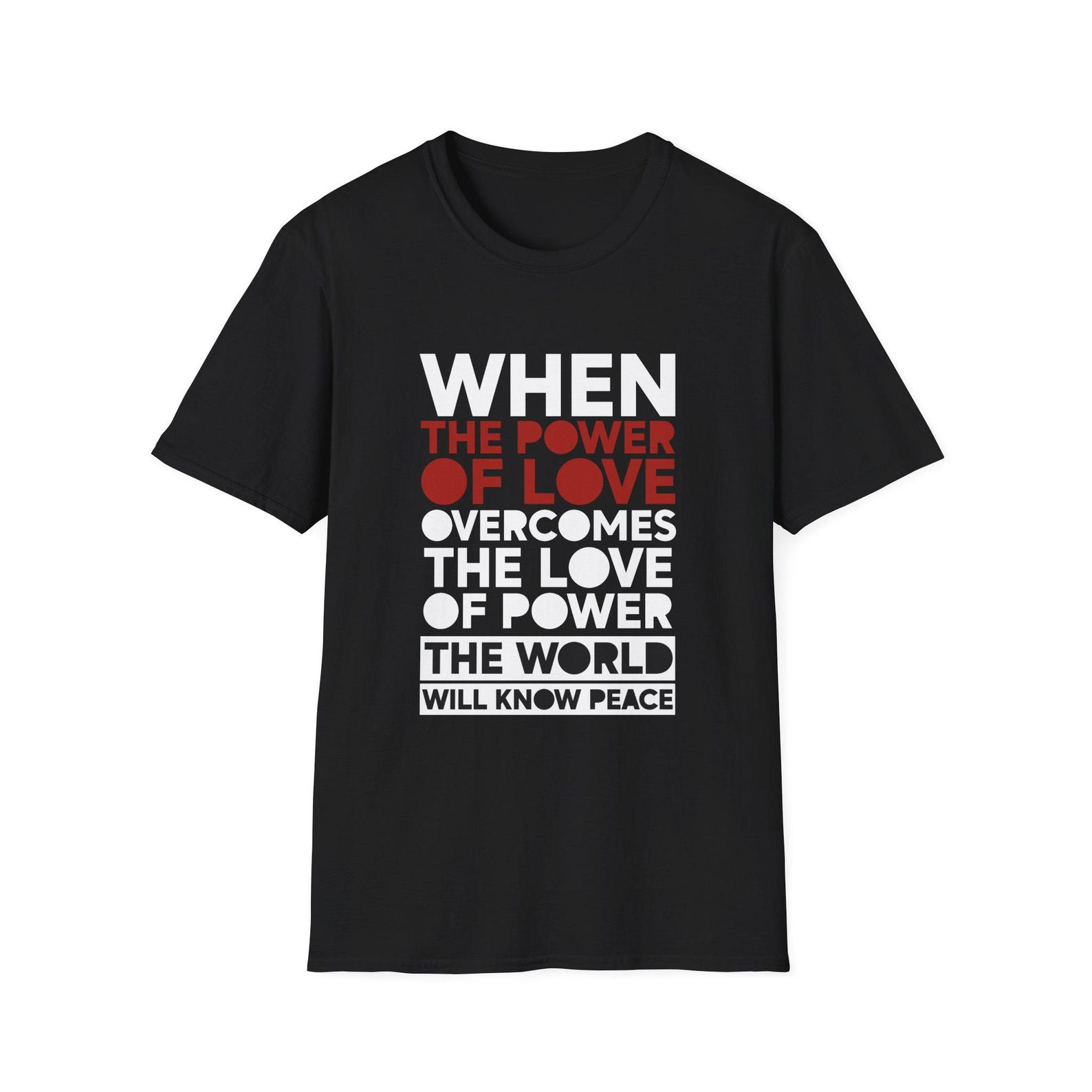 When The Power of Love T-Shirt, Jimi Hendrix Lyrics, Peace Lover Shirt, Retro Hippie Tee S