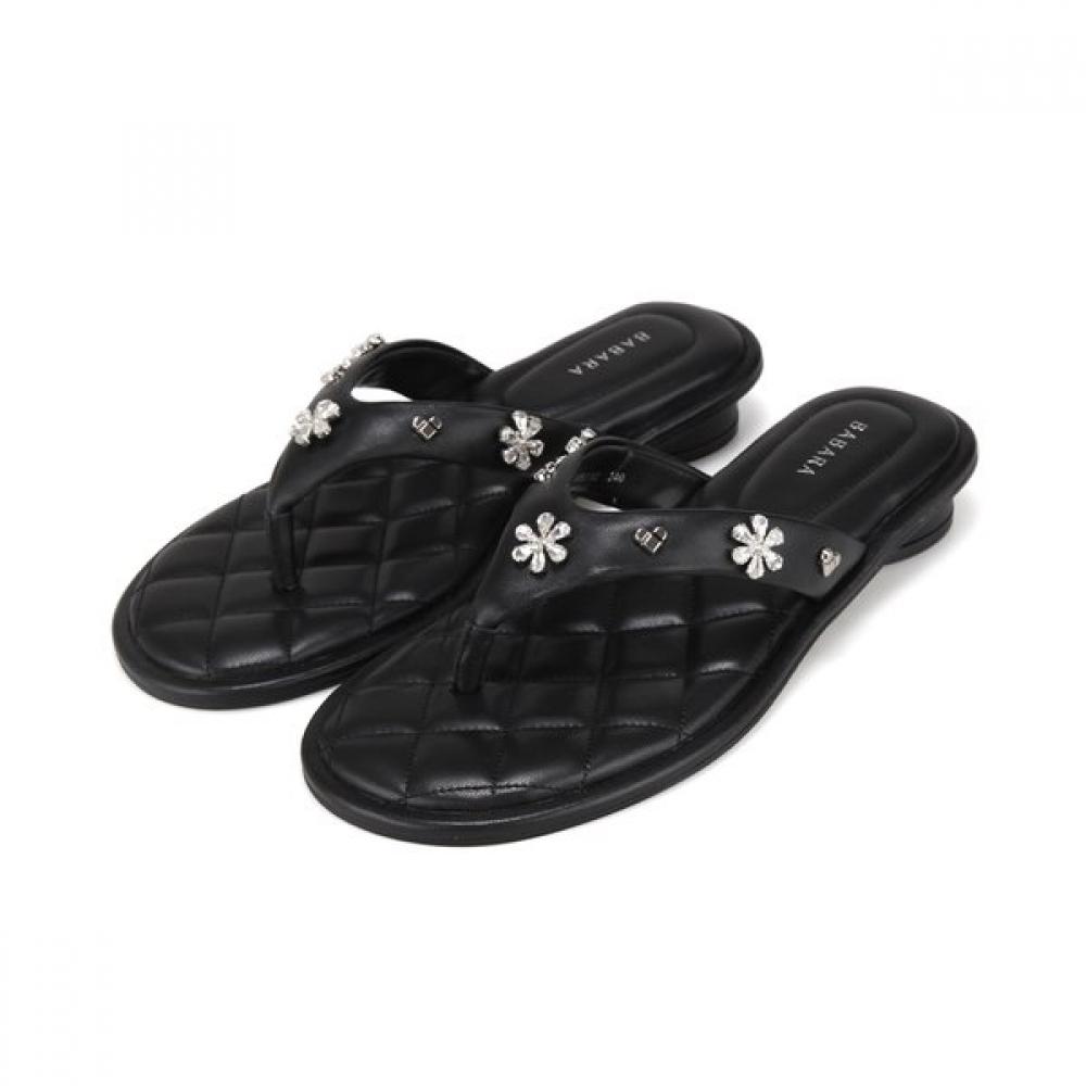 Barbara Lambskin Feminine Jewel Point Mule 2cm 3 Colors Bbj302 225/01.black
