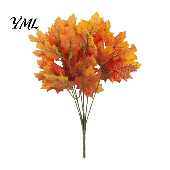 All Occasion Gift for Her Autumn Artificial Flowers Bouquet, Realistic Plastic Floral Arrangement with Layered Quirky Fun Decor Living Room Leaves And