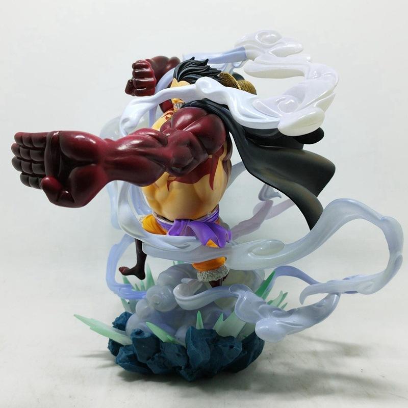 20cm One Piece Anime Model Monkey D. Luffy Gear 4 Model Dolls Action Figurine Gk Luffy Statue Decor Collect Kids Boy Toy Gift