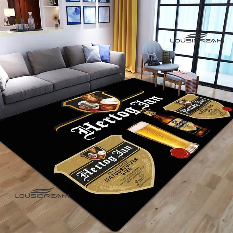 Hertog jan LOGO Teppich Wohnzimmer Schlafzimmer rutschfeste Teppiche Yogamatte Outdoor-Teppich Kawaii-Teppich Läufer Geburtstagsgeschenk