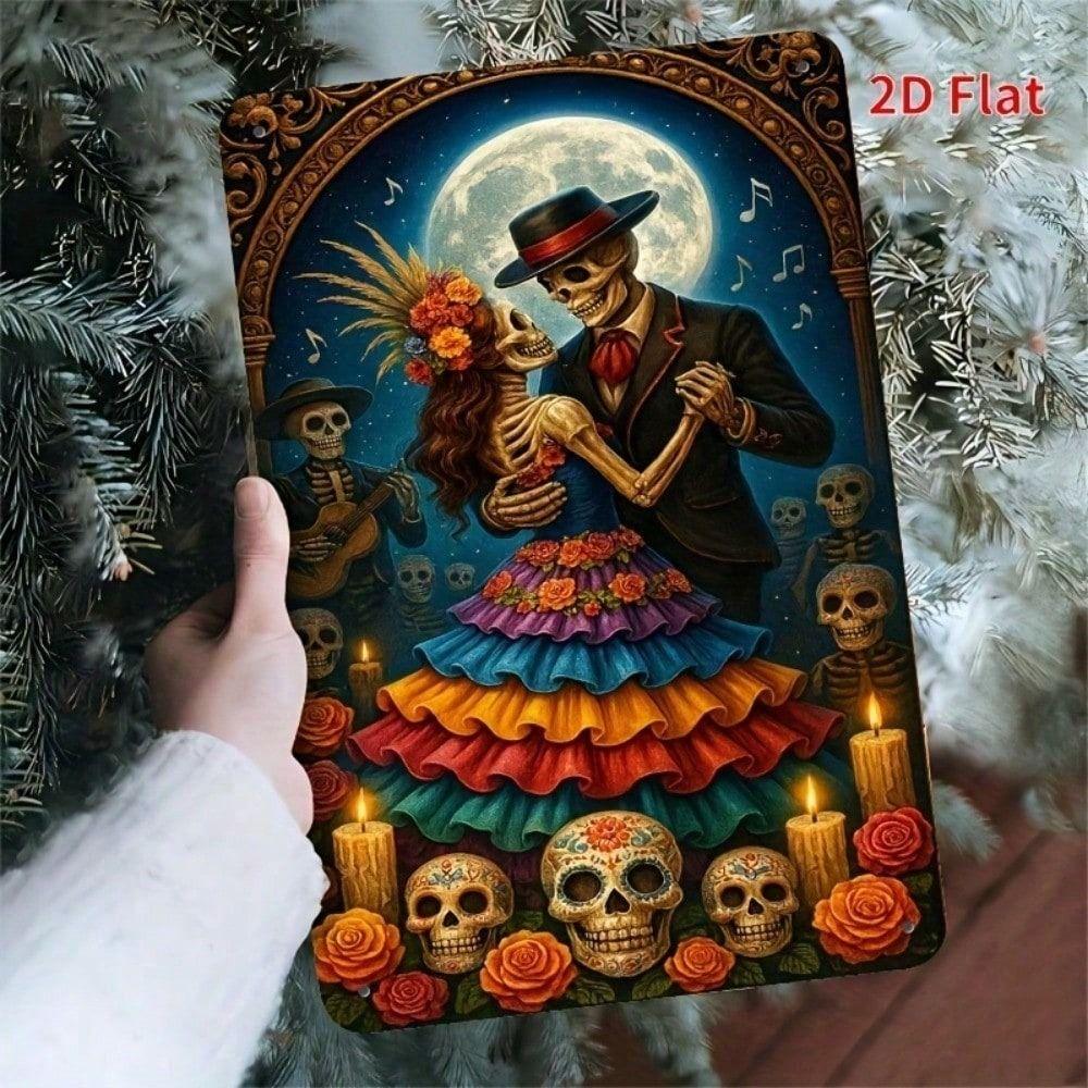 

Metal Wall Art Skeleton Muertos Vintage Bar Pub Decor