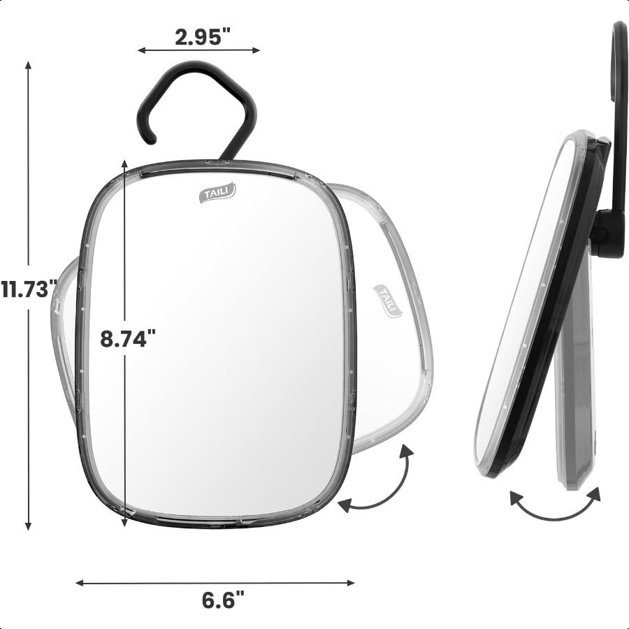 

Зеркало для душа Fogl для бритья Настенное для путешествий Кемпинга Съемное зеркало для бритья без запотевания для аксессуаров для душа Ванная комната Пор United States