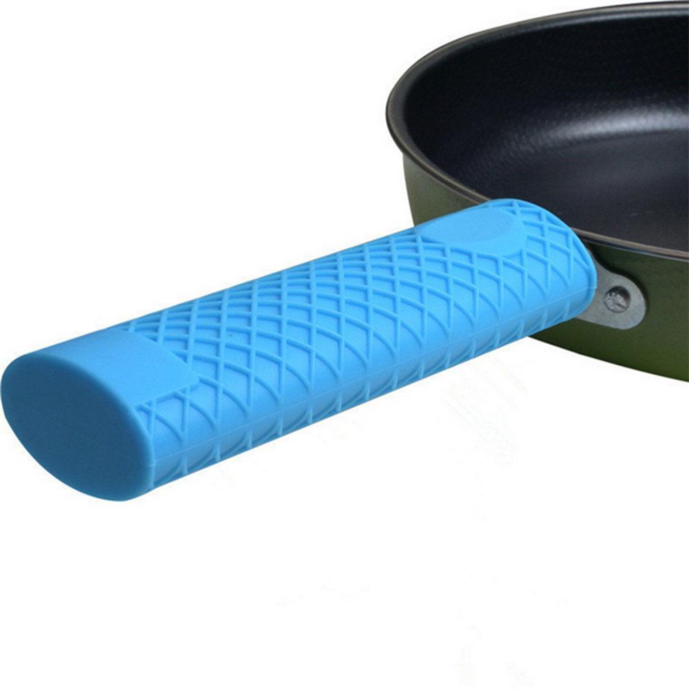 2PCS Kitchen Tool Silicone Panhandle Mitts Cover Insulation Non-slip Handle Set